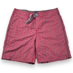 Reyn Spooner Mens 32 Swim Trunks 7" Hawaiian Fish All over Print Pockets Lined